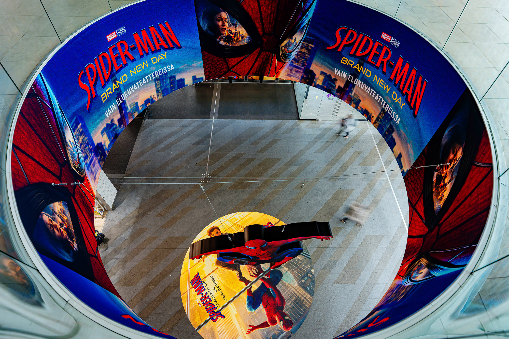 Spider-Man-kampanja ylhäältä kuvattuna Triplassa